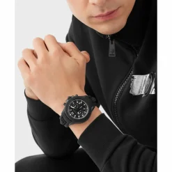 Plein Sport Herren Chronograph Warrior Tech PS6BA1024 Schwarz 47 mm