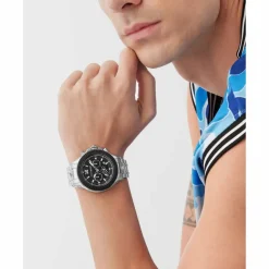 Plein Sport Herren Chronograph Warrior Tech PS6BA0624 Edelstahl 47,5 mm Schwarz