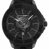 Plein Sport Herren Uhr CITY RUSH PSAEA0424 Schwarz Silikon Edelstahl 45 mm