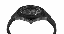 Plein Sport Herren Uhr CITY RUSH PSAEA0424 Schwarz Silikon Edelstahl 45 mm