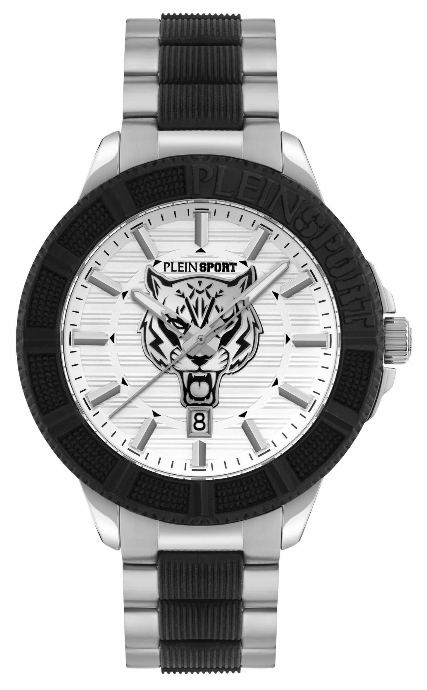 Plein Sport Herren Uhr CITY RUSH PSAEA0624 Edelstahl Zwei‑Ton 45 mm