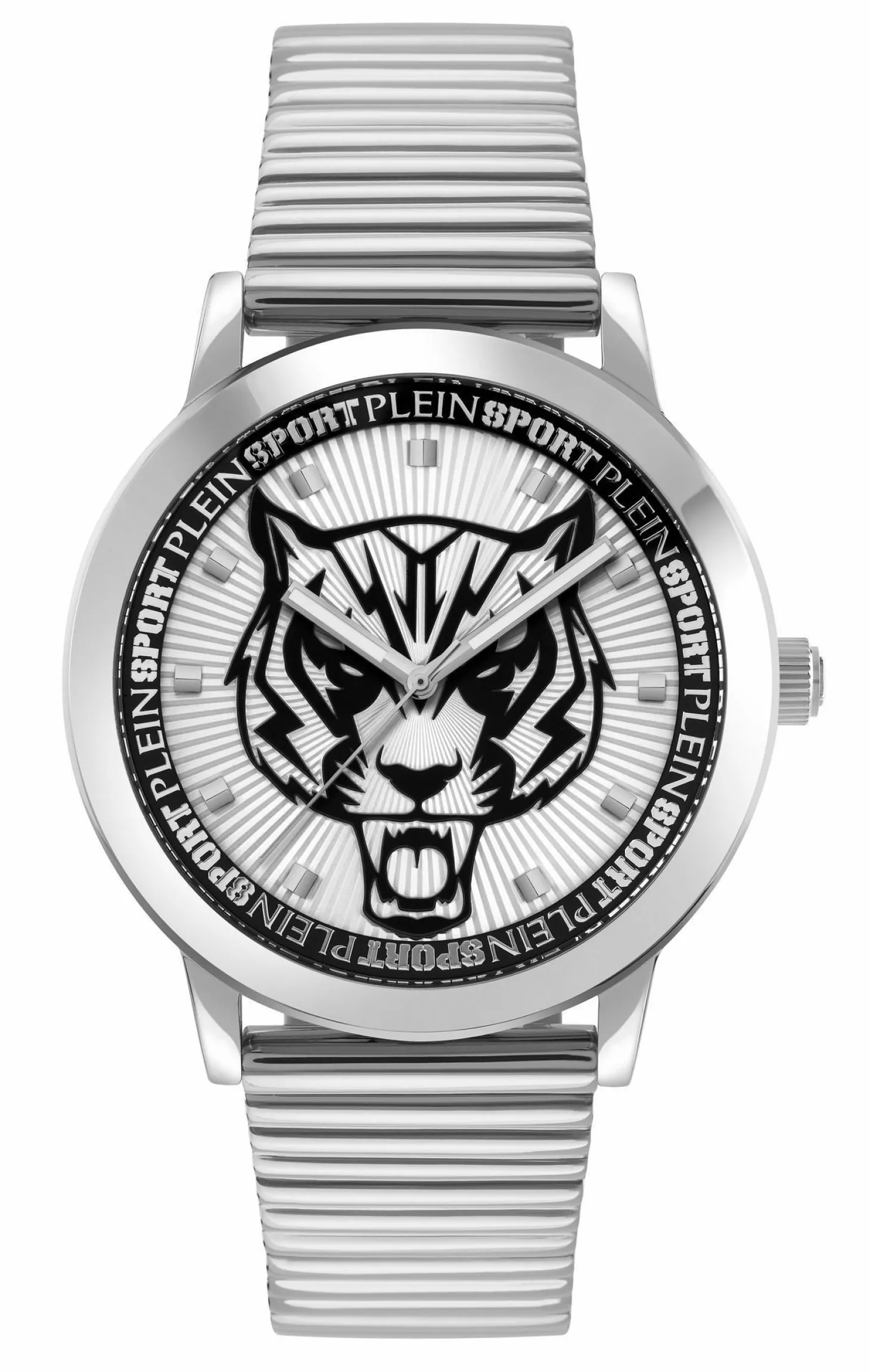 Plein Sport Herren Uhr Iron Tiger PSKDA0524 Edelstahl Silber 44 mm