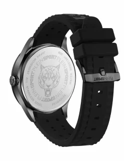 Plein Sport Herren Uhr Lineman PS5BA0424 Schwarz Silikon 45 mm