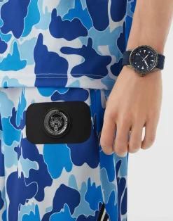 Plein Sport Herren Uhr LINEMAN PS5BA0524 Blau Silikon Edelstahl 45 mm