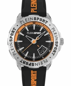 Plein Sport Herren Uhr Rampage PSGDA0324 Schwarz/Orange Silikon 44 mm