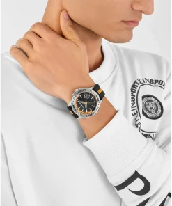 Plein Sport Herren Uhr Rampage PSGDA0324 Schwarz/Orange Silikon 44 mm