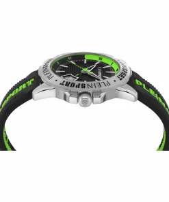 Plein Sport Herren Uhr Rampage PSGDA0124 Schwarz Grün Silikon 44 mm