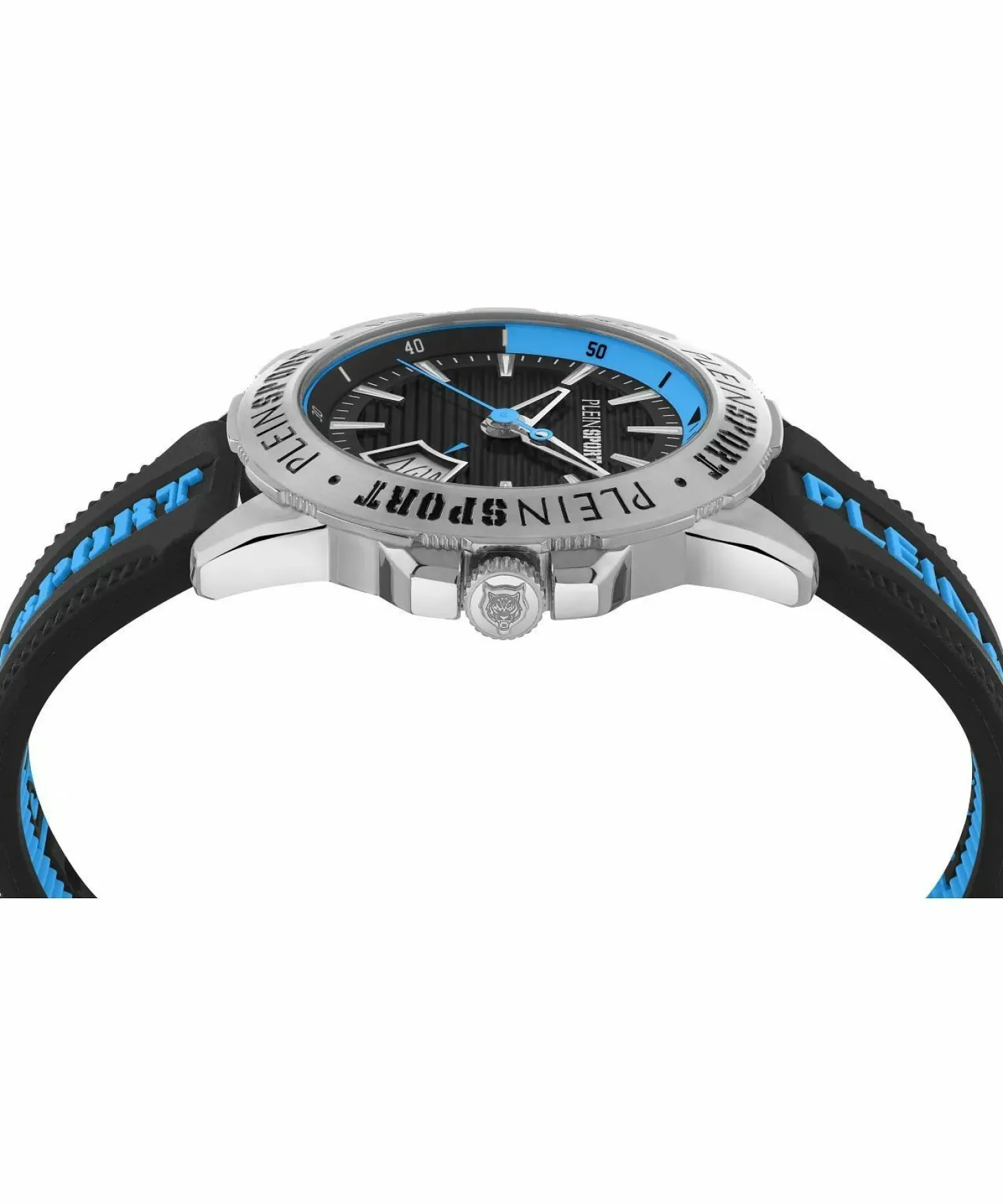 Plein Sport Herren Uhr Rampage PSGDA0224 Blau‑Weiß Silikon 44 mm