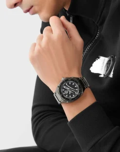 Plein Sport Herren Uhr Thunder Force PS8BA1024 Schwarz Edelstahl 47 mm