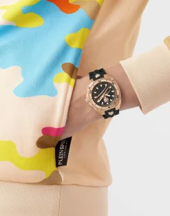 Plein Sport Herren Uhr Thunder Force PS8BA0424 Roségold Schwarz Silikon 47 mm