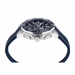 Plein Sport Titan Herren Chronograph PSAGA0325 Blau/Silicone 46 mm