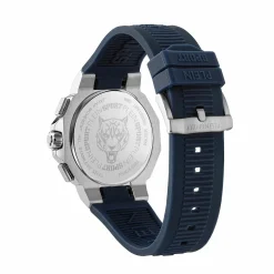 Plein Sport Titan Herren Chronograph PSAGA0325 Blau/Silicone 46 mm