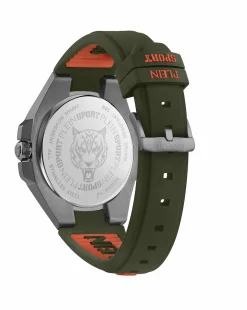 Plein Sport Uhr Herren TIGERMASTER PS7BA0624 Grün / Grau / Silikon