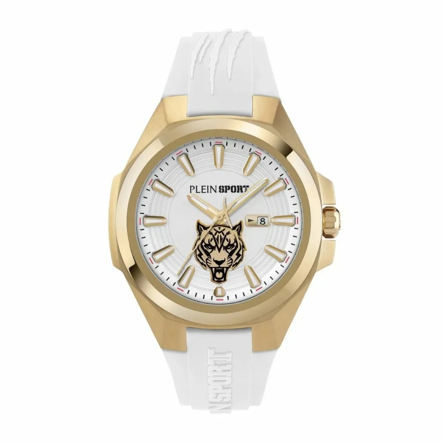 Plein Sport Uhr Herren TIGERMASTER PS7BA0224 Weiß / Gold