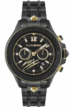 Plein Sport Uhr Herren WARRIOR TECH PS6BA0824 Schwarz / Schwarz
