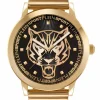 Plein Sport Unisex Uhr Iron Tiger PSKDA0924 Gold/Schwarz Edelstahl 44 mm