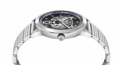 Plein Sport Unisex Uhr Iron Tiger PSKDA0624 Edelstahl Silber‑Schwarz 44 mm
