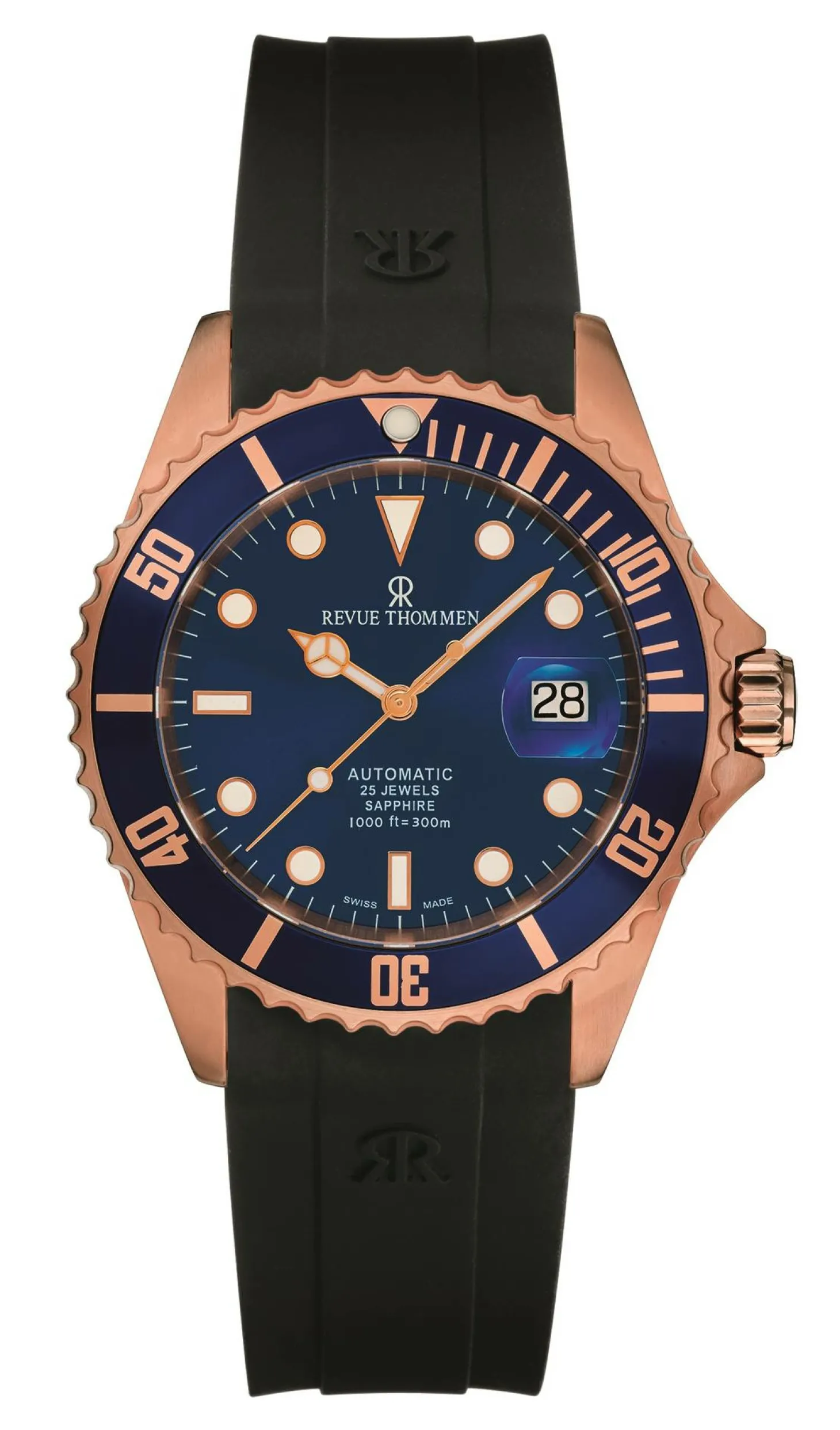 Revue Thommen Herren Armbanduhr Automatic 42 mm Armband Silikon 17571.2865