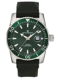 Revue Thommen Herren Armbanduhr Taucheruhr Automatik Werk Kautschukband 17030.2534