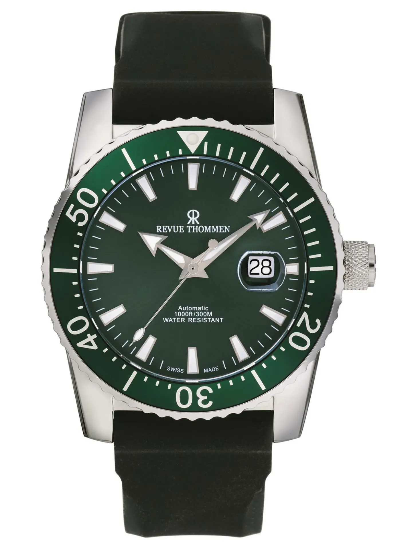 Revue Thommen Herren Armbanduhr Taucheruhr Automatik Werk Kautschukband 17030.2534