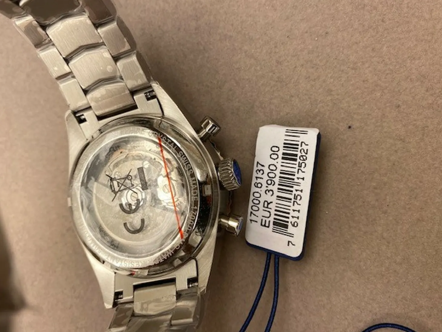 Revue Thommen Herren Armbanduhr Automatic Aviator 42 mm Chronograph, Tachymeter Armband Edelstahl 17000.6137