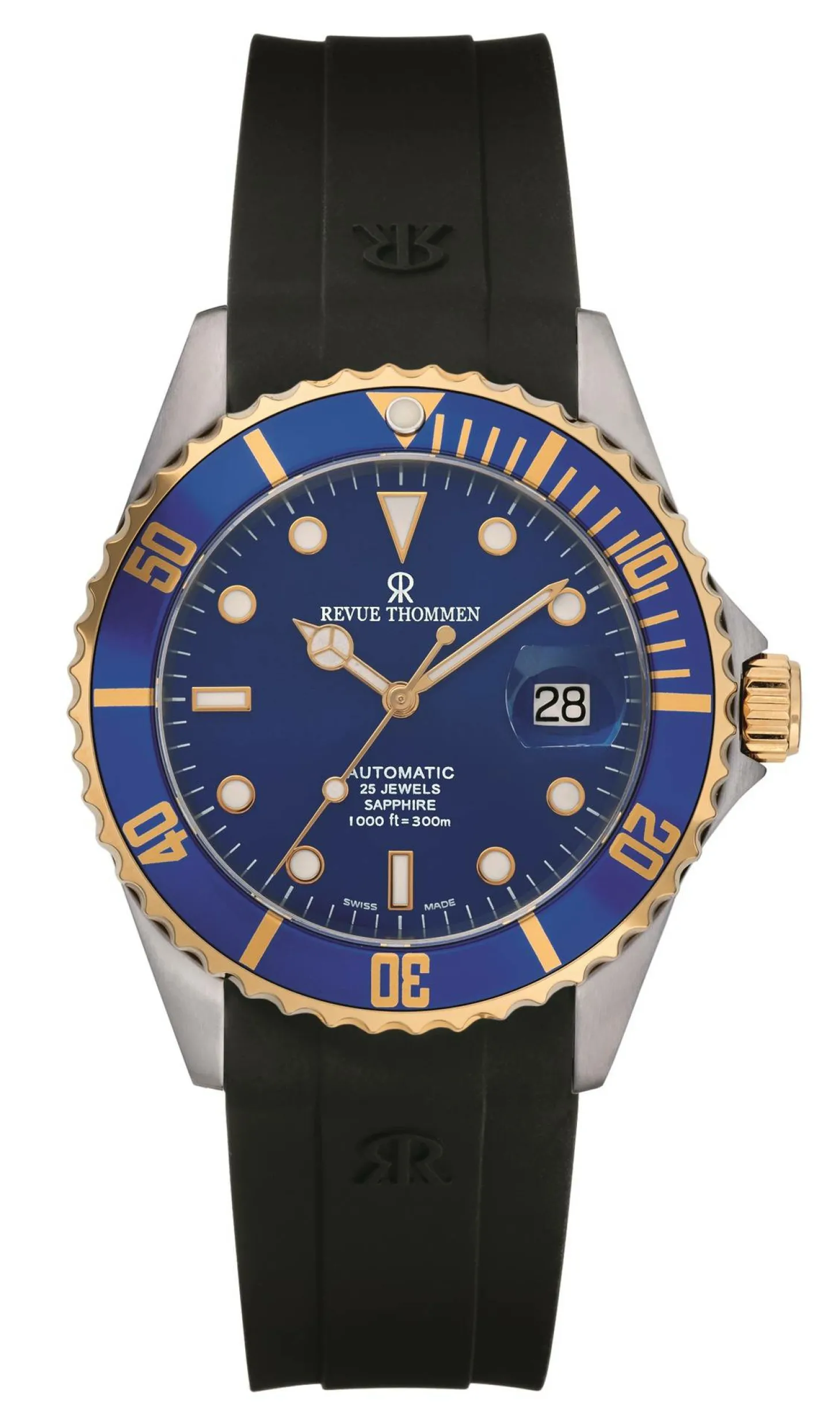 Revue Thommen Herren Armbanduhr Automatic 42 mm Armband Silikon 17571.2845