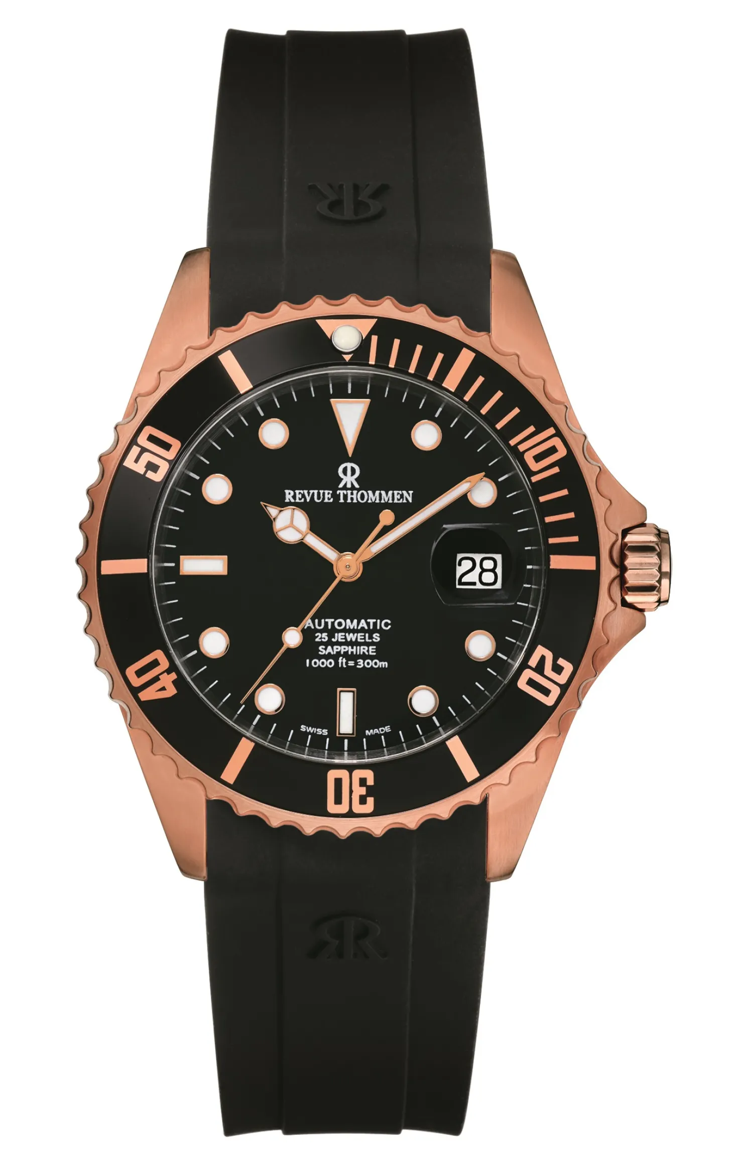 Revue Thommen Herren Armbanduhr Automatic 42 mm Armband Silikon 17571.2867