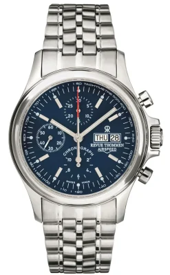 Revue Thommen Herren Armbanduhr Automatic Airspeed Heritage Chronograph 43 mm Armband Edelstahl 17081.6135