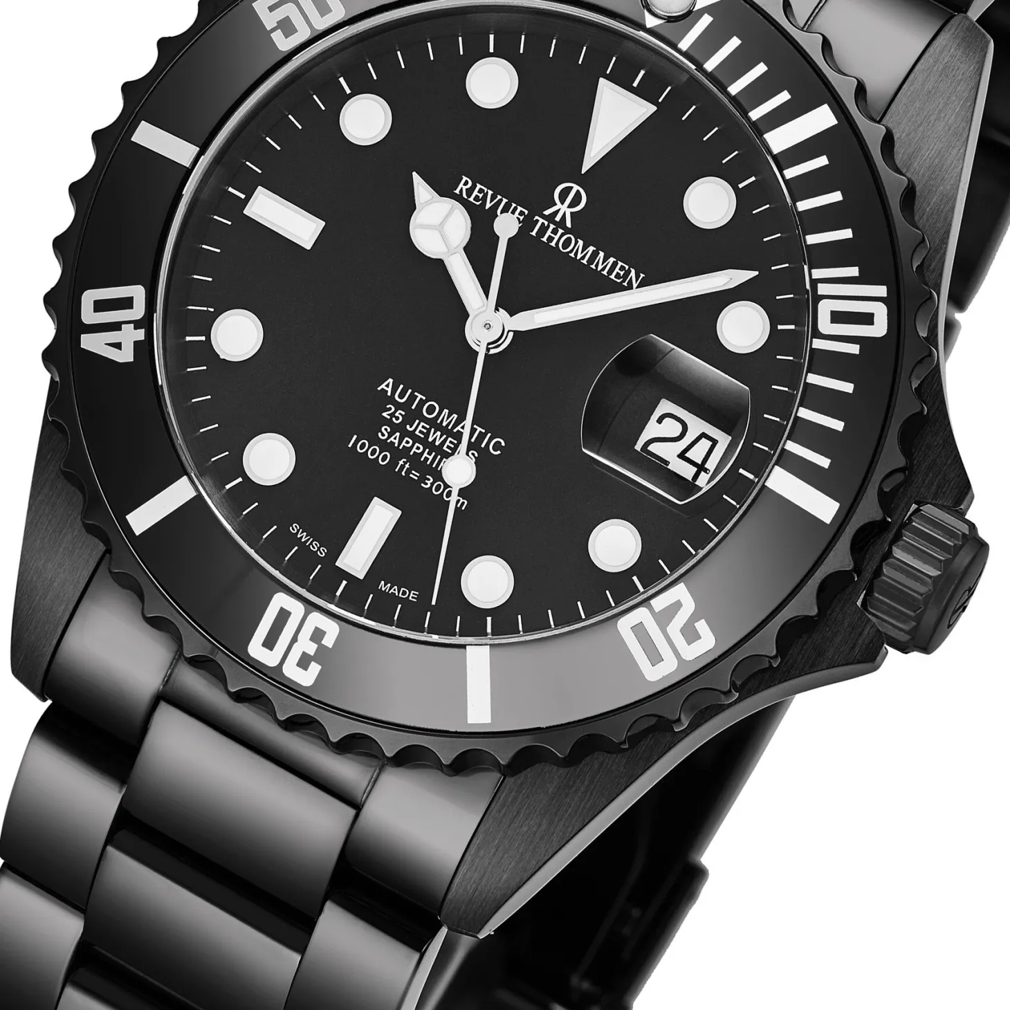 Revue Thommen Herren Armbanduhr Automatik Taucheruhr XL Diver Analog Automatik Edelstahl 17571.2177