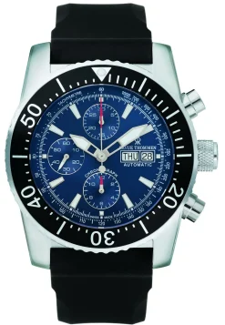 Revue Thommen Herren Armbanduhr Diver 45 mm Day & date Window Armband Silicone 17030.6532