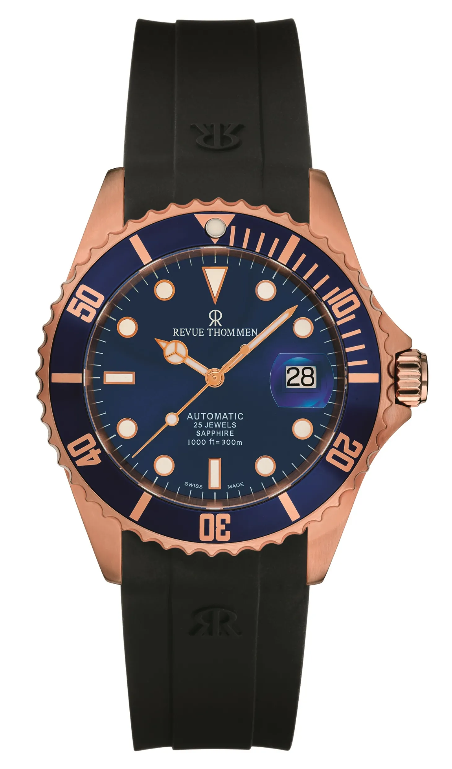 Revue Thommen Herren Armbanduhr Automatic 42 mm Armband Silikon 17571.2855