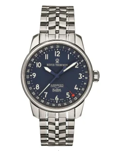 Revue Thommen Herren Armbanduhr Airspeed Xlarge 40.5 mm Date Pointer Armband Edelstahl 16050.2135