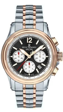 Revue Thommen Herren Automatikuhr Airspeed 16041.6457 Bicolor