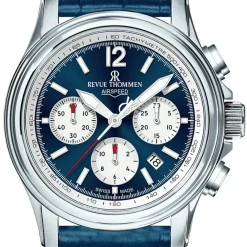 Revue Thommen Uhr Herren Air Speed Xlarge Blau Chronograph 16041.6335