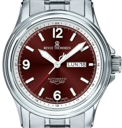 Revue Thommen Armbanduhr Unisex Automatik XLarge High‑Tech Rot 16040.2436