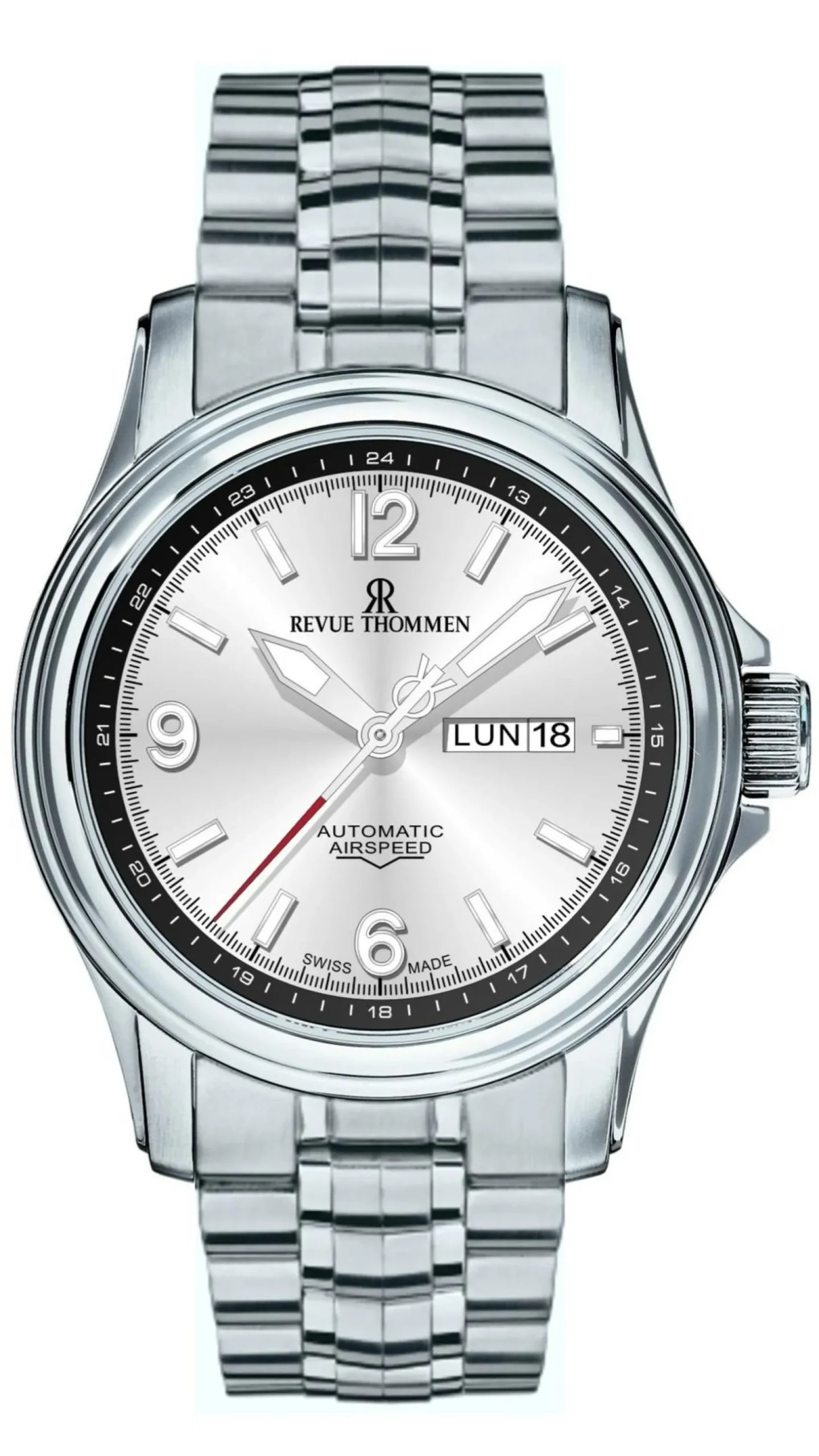 Revue Thommen Uhr Unisex Automatik 16040.2432 Silber XLarge High Tech