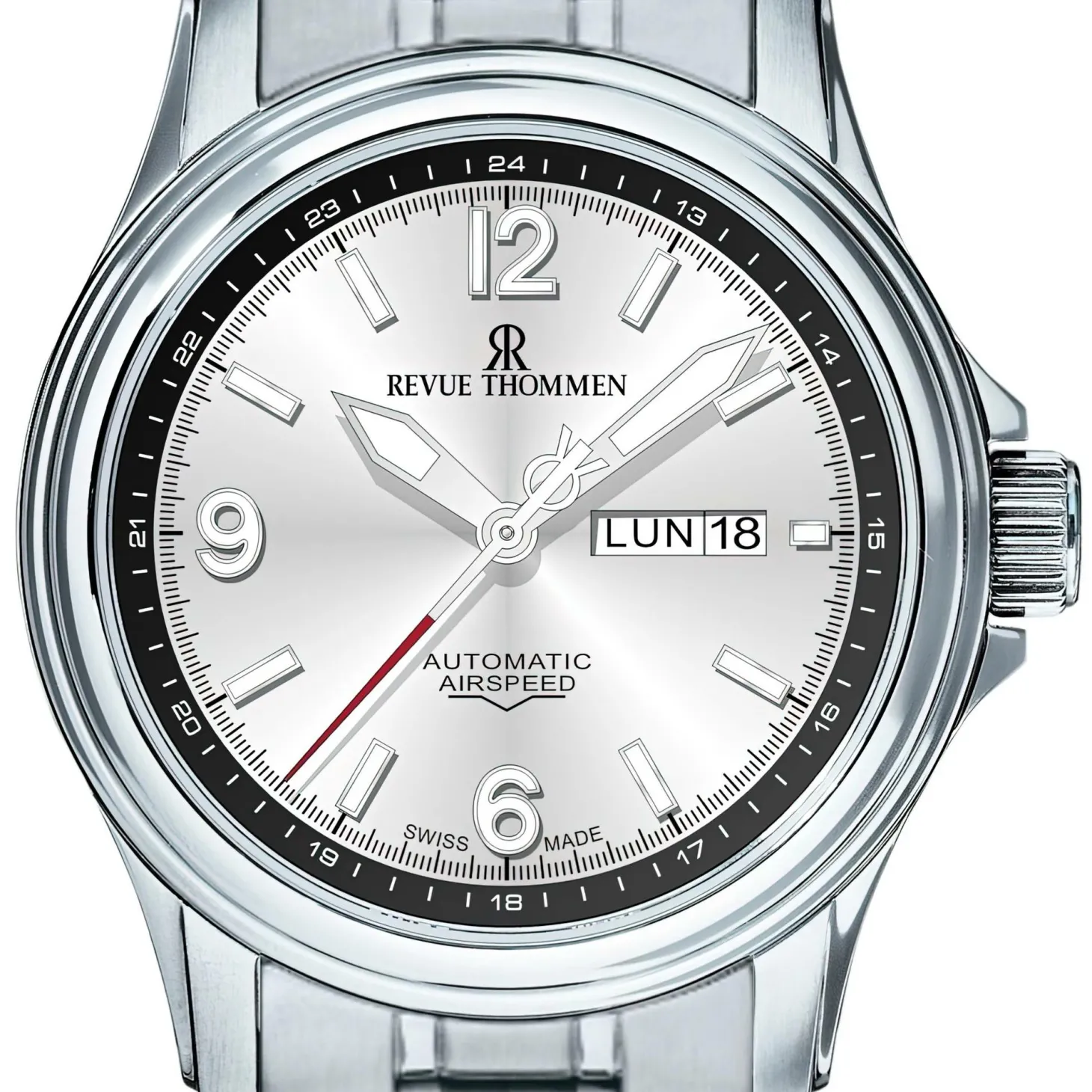 Revue Thommen Uhr Unisex Automatik 16040.2432 Silber XLarge High Tech