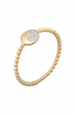 Ring 925 Silber vergoldet Yin&Yang Zirkonia 41185189134430