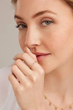 Ring 925 Sterling Silber gelb vergoldet Zirkonia Pastell 41185122222174