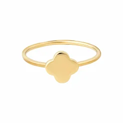 Ring 925 Sterling Silber gelb vergoldet Clover Kleeblatt 41185029292126