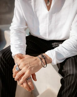 Ring 925/- Sterling Silber oxidiert Linien Japan 41184233619550