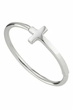 Ring 925/- Sterling Silber rhodiniert Kreuz 41184361545822