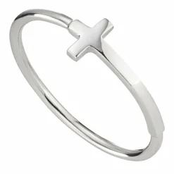 Ring 925/- Sterling Silber rhodiniert Kreuz 41184361545822