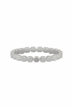 Ring 925/- Sterling Silber rhodiniert Hexagon Stacking 41184742375518