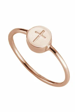 Ring 925/- Sterling Silber rotvergoldet Kreuz 41184723828830