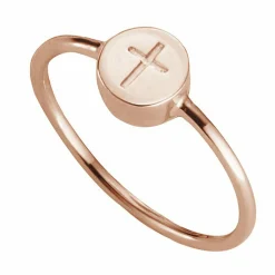 Ring 925/- Sterling Silber rotvergoldet Kreuz 41184723828830