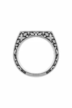 Ring 925/- Sterling Silber Siegelring mattiert oxidiert Flechtoptik 41184743948382