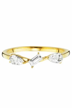 Ring 925 Sterling Silber vergoldet mit Weißtopas 41179028783198