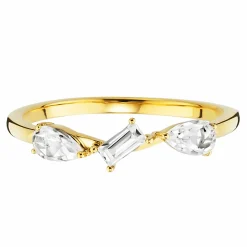 Ring 925 Sterling Silber vergoldet mit Weißtopas 41179028783198