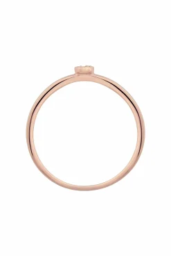 Ring 925 Sterling Silber vergoldet rot Hexagon Zirkonia Stacking 41184739131486